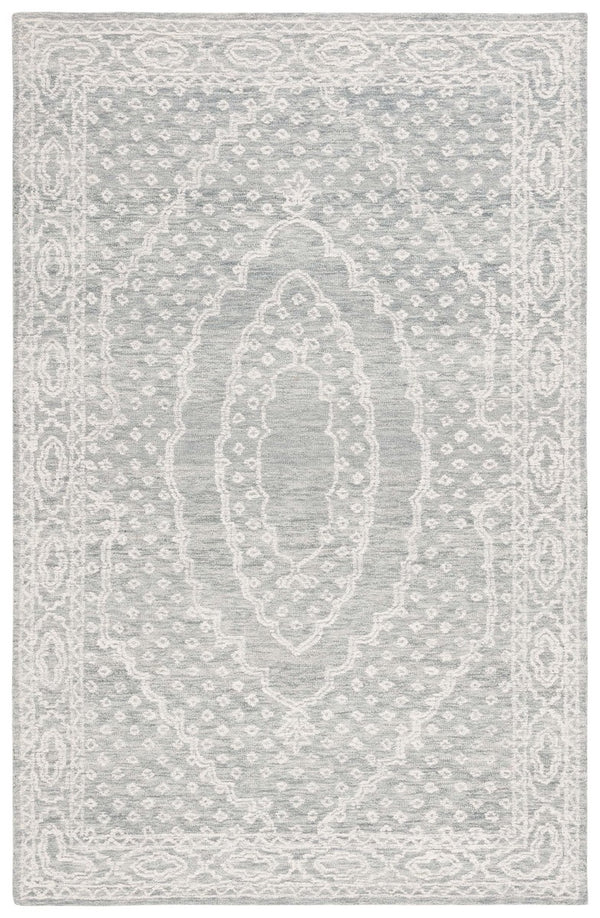 Safavieh Ebony 306 EBN306 Hand Tufted  Rug Ivory / Grey EBN306F-8