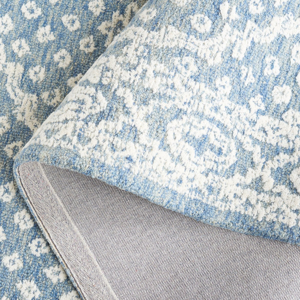 Safavieh Ebony 306 EBN306 Hand Tufted  Rug Ivory / Navy EBN306N-8