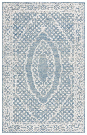 Safavieh Ebony 306 EBN306 Hand Tufted  Rug Ivory / Navy EBN306N-8