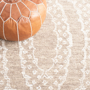 Safavieh Ebony 306 EBN306 Hand Tufted  Rug Ivory / Brown EBN306T-8