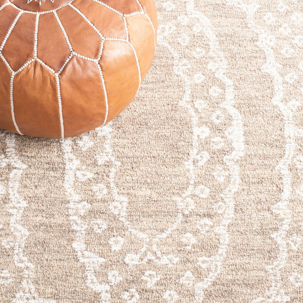 Safavieh Ebony 306 EBN306 Hand Tufted  Rug Ivory / Brown EBN306T-8