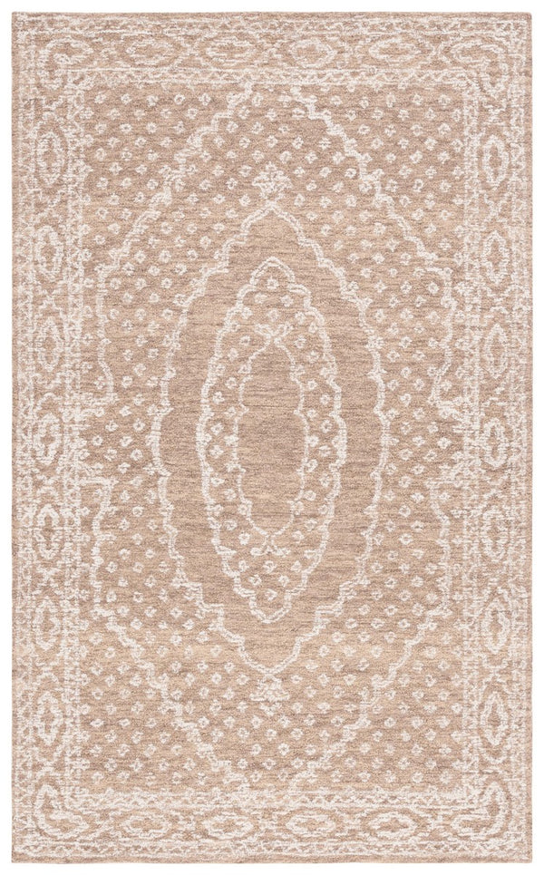 Safavieh Ebony 306 EBN306 Hand Tufted  Rug Ivory / Brown EBN306T-8