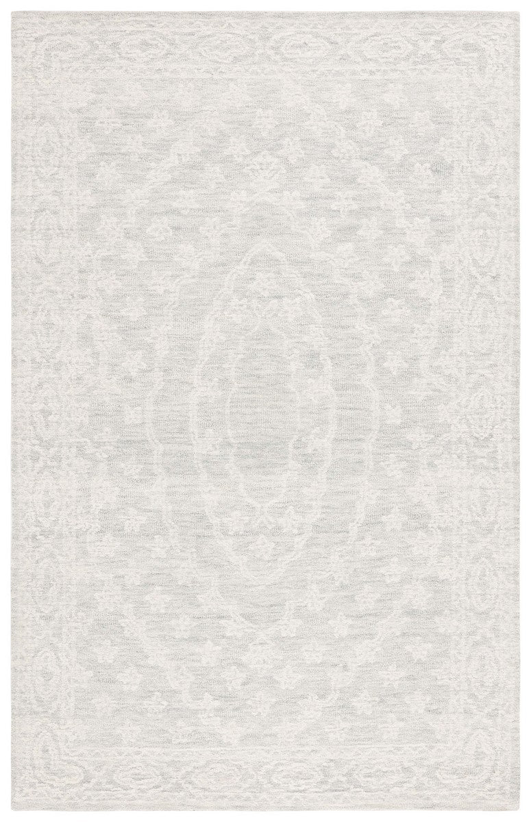 Safavieh Ebony 307 EBN307 Hand Tufted  Rug Ivory / Light Blue EBN307L-8