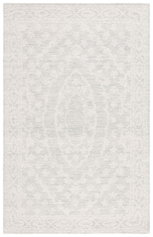 Safavieh Ebony 307 EBN307 Hand Tufted  Rug Ivory / Light Blue EBN307L-8