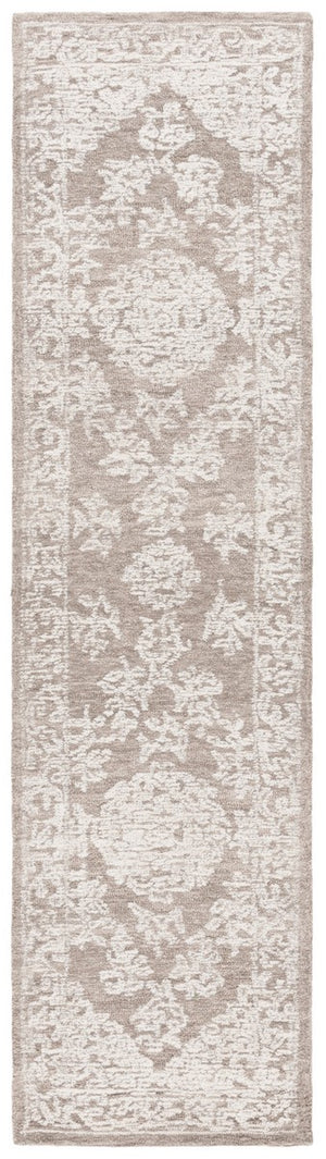 Safavieh Ebony 308 EBN308 Hand Tufted  Rug Ivory / Dark Grey EBN308H-8
