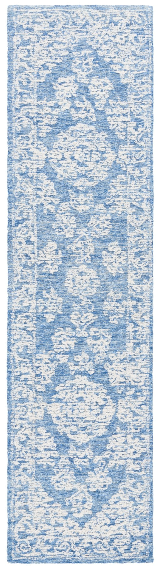 Safavieh Ebony Hand-tufted Area Rug - Luxurious Wool-cotton Blend With Exquisite Timeless Motifs For Home Decor Ivory ,Blue 80% Wool 20% Cotton Ebn308m-3r