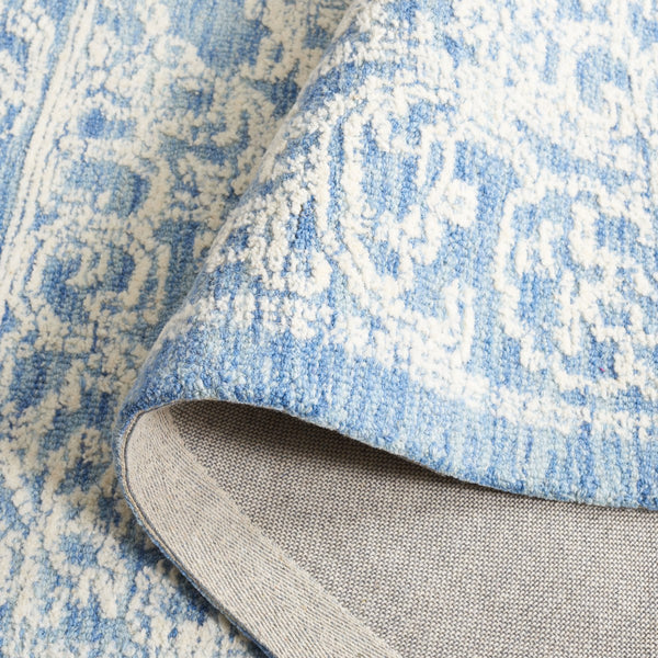 Safavieh Ebony 308 EBN308 Hand Tufted  Rug Ivory / Blue EBN308M-8