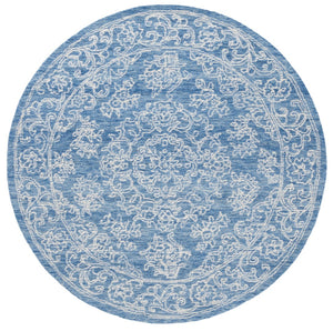 Safavieh Ebony Hand-tufted Area Rug - Luxurious Wool-cotton Blend With Exquisite Timeless Motifs For Home Decor Ivory ,Blue 80% Wool 20% Cotton Ebn308m-3r