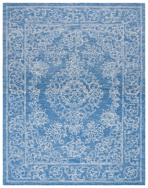 Safavieh Ebony 308 EBN308 Hand Tufted  Rug Ivory / Blue EBN308M-8