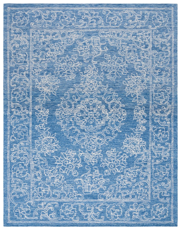 Safavieh Ebony 308 EBN308 Hand Tufted  Rug Ivory / Blue EBN308M-8