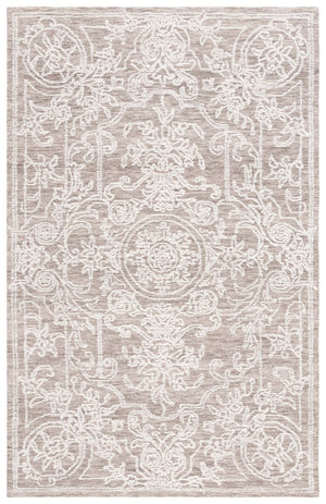 Safavieh Ebony 309 EBN309 Hand Tufted  Rug Ivory / Dark Grey EBN309H-8