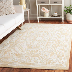 Safavieh Ebony 310 EBN310 Hand Tufted  Rug Ivory / Gold EBN310D-8