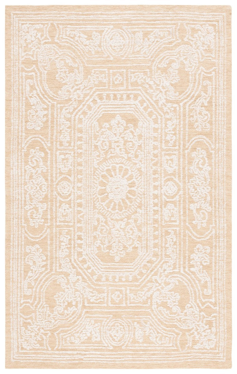 Safavieh Ebony 310 EBN310 Hand Tufted  Rug Ivory / Gold EBN310D-8