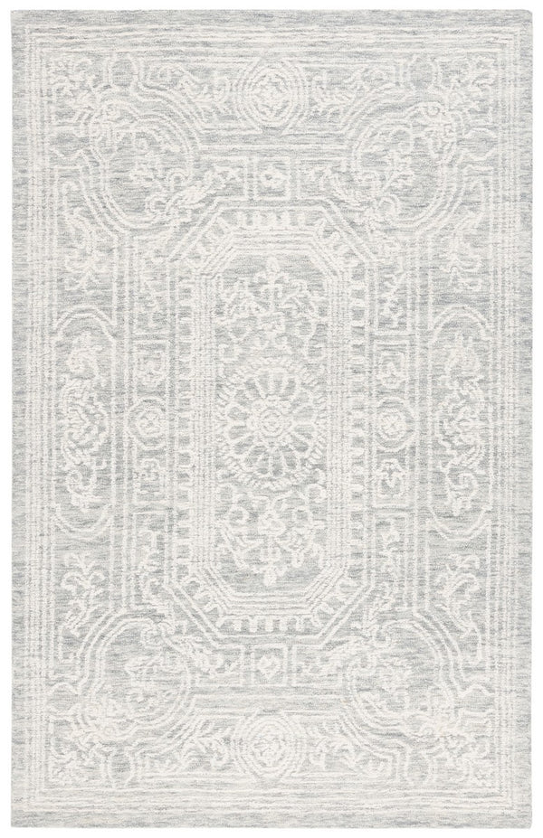 Safavieh Ebony 310 EBN310 Hand Tufted  Rug Ivory / Grey EBN310F-8