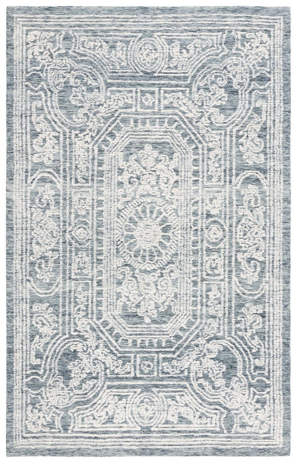 Safavieh Ebony 310 EBN310 Hand Tufted  Rug Ivory / Dark Grey EBN310G-8