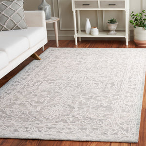 Safavieh Ebony 311 EBN311 Hand Tufted  Rug Ivory / Grey EBN311F-8
