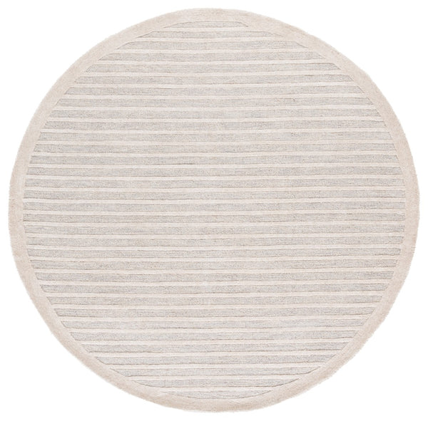 Safavieh Ebony Hand-tufted Area Rug - Luxurious Wool Blend For Elegant Living Spaces And Cozy Interiors Silver ,Ivory 80% Wool,20% Cotton Ebn325g-8