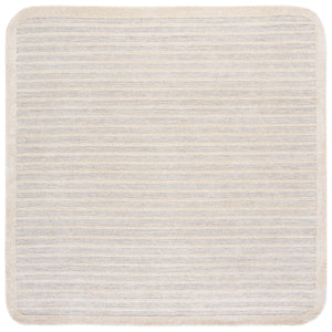 Safavieh Ebony Modern Runner Rug - Hand Tufted Wool & Cotton, Elegant Minimalist Design For Hallway Decor Silver ,Ivory 80% Wool,20% Cotton Ebn325g-6sq