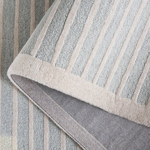 Safavieh Ebony Hand-tufted Area Rug - Luxurious Wool Blend For Elegant Living Spaces And Cozy Interiors Light Blue ,Ivory 80% Wool,20% Cotton Ebn325m-4