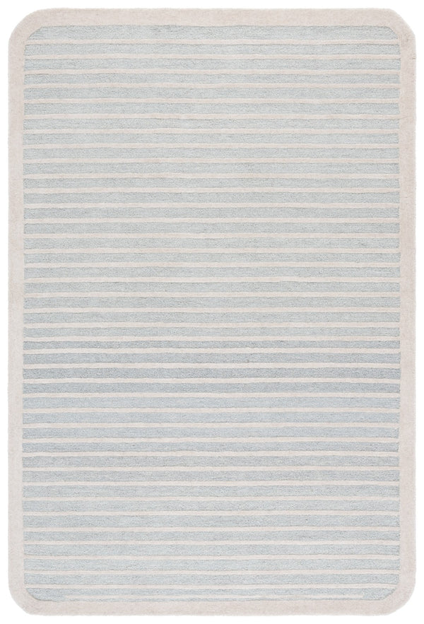 Safavieh Ebony Hand-tufted Area Rug - Luxurious Wool Blend For Elegant Living Spaces And Cozy Interiors Light Blue ,Ivory 80% Wool,20% Cotton Ebn325m-4