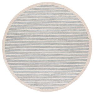 Safavieh Ebony Modern Runner Rug - Hand Tufted Wool & Cotton, Elegant Minimalist Design For Hallway Decor Light Blue ,Ivory 80% Wool,20% Cotton Ebn325m-6r