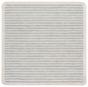 Safavieh Ebony Modern Runner Rug - Hand Tufted Wool & Cotton, Elegant Minimalist Design For Hallway Decor Light Blue ,Ivory 80% Wool,20% Cotton Ebn325m-6sq