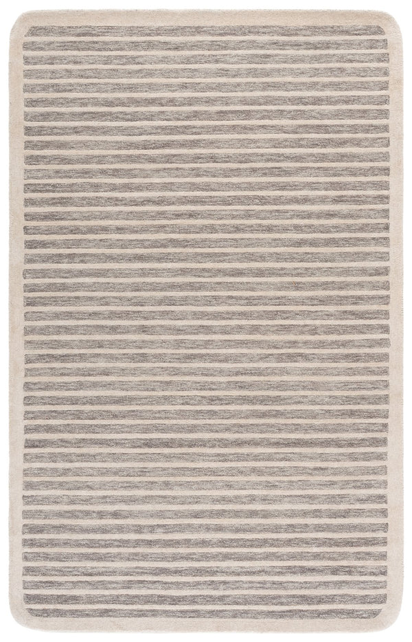 Safavieh Ebony Modern Runner Rug - Hand Tufted Wool & Cotton, Elegant Minimalist Design For Hallway Decor Brown ,Ivory 80% Wool,20% Cotton Ebn325t-5