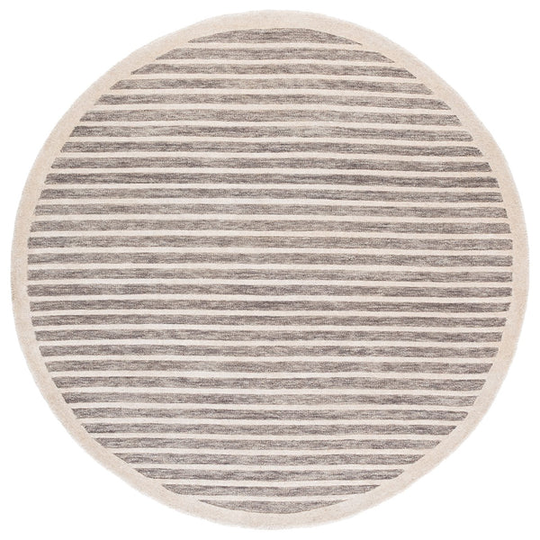 Safavieh Ebony Modern Runner Rug - Hand Tufted Wool & Cotton, Elegant Minimalist Design For Hallway Decor Brown ,Ivory 80% Wool,20% Cotton Ebn325t-6r