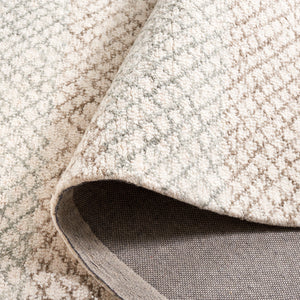 Safavieh Ebony 352 Hand Tufted  Rug Ivory / Beige 6' x 6' Round