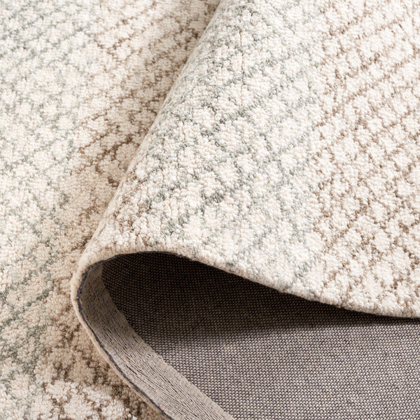 Safavieh Ebony 352 Hand Tufted  Rug Ivory / Beige 6' x 6' Round