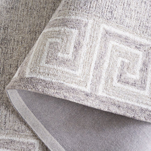 Safavieh Ebony 354 Hand Tufted  Rug Dark Grey / Ivory 6' x 6' Round