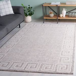 Safavieh Ebony 354 Hand Tufted  Rug Dark Grey / Ivory 6' x 6' Round