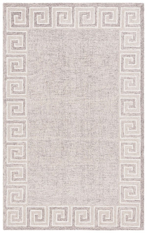 Safavieh Ebony 354 Hand Tufted  Rug Dark Grey / Ivory 6' x 6' Round