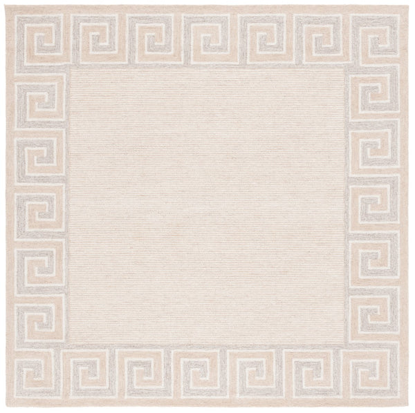 Safavieh Ebony 354 Hand Tufted  Rug Brown / Ivory 6' x 6' Square