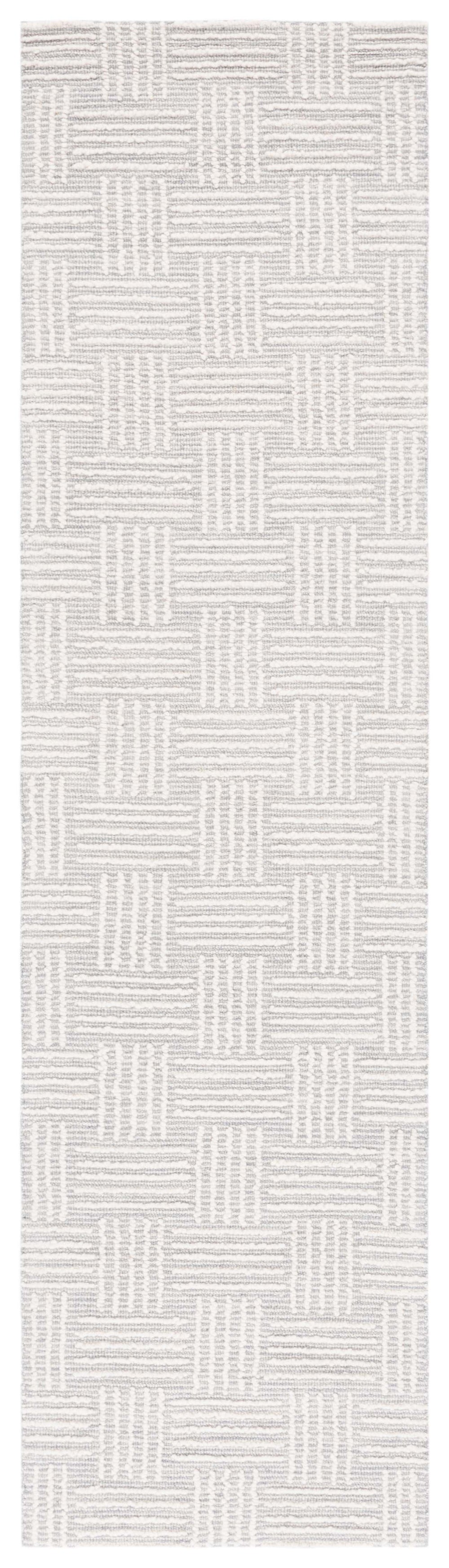 Safavieh Ebony 355 Hand Tufted  Rug Light Grey / Ivory 2'-3" x 9'