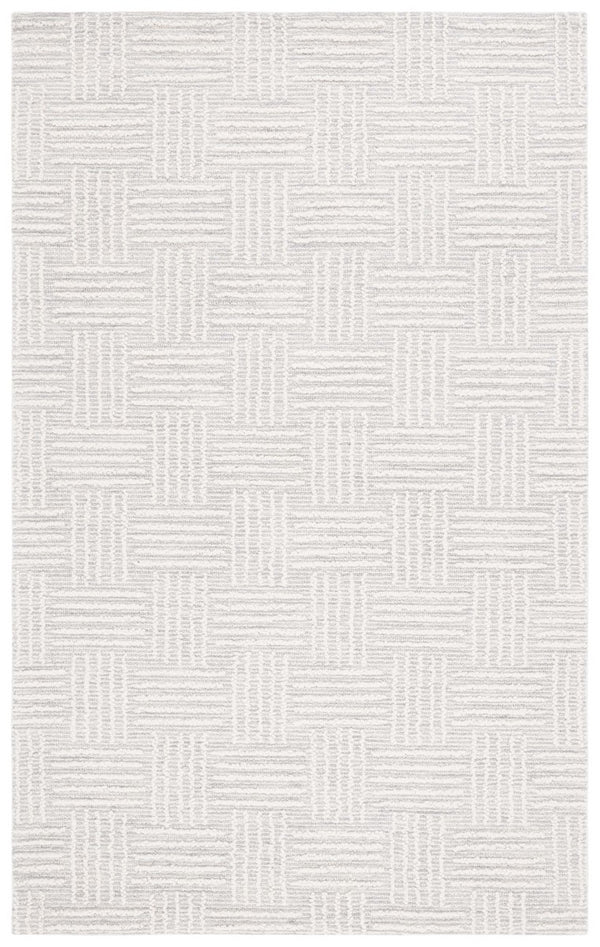 Safavieh Ebony 355 EBN355 Hand Tufted  Rug Light Grey / Ivory EBN355F-8