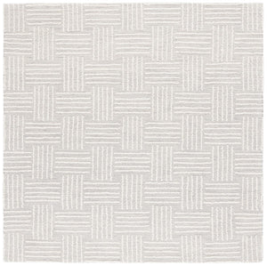 Safavieh Ebony 355 EBN355 Hand Tufted  Rug Light Grey / Ivory EBN355F-8