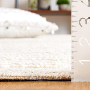 Safavieh Ebony 356 Hand Tufted  Rug Light Grey / Ivory 6' x 6' Round