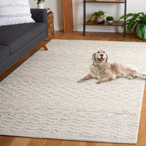 Safavieh Ebony 356 EBN356 Hand Tufted  Rug Light Grey / Ivory EBN356F-8