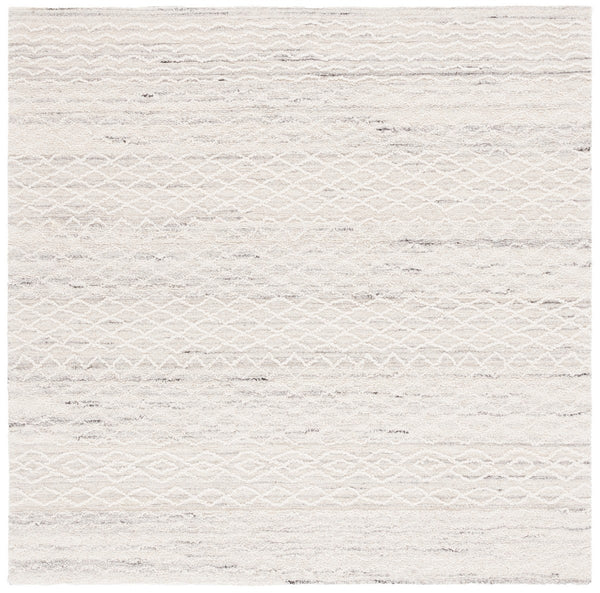 Safavieh Ebony 356 EBN356 Hand Tufted  Rug Light Grey / Ivory EBN356F-8