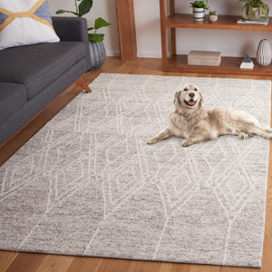 Safavieh Ebony 357 EBN357 Hand Tufted  Rug Grey / Ivory EBN357G-8