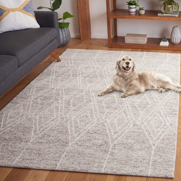 Safavieh Ebony 357 EBN357 Hand Tufted  Rug Grey / Ivory EBN357G-8