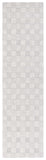 Safavieh Ebony 358 Checkered Hand Tufted  Rug Light Grey / Ivory 2'-3" x 9'