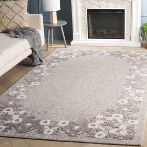 Safavieh Ebony Hand-tufted Wool-cotton Blend Area Rug - Timeless Elegance For Luxurious Home Decor Spaces Grey ,Ivory 80% Wool 20% Cotton Ebn360f-3