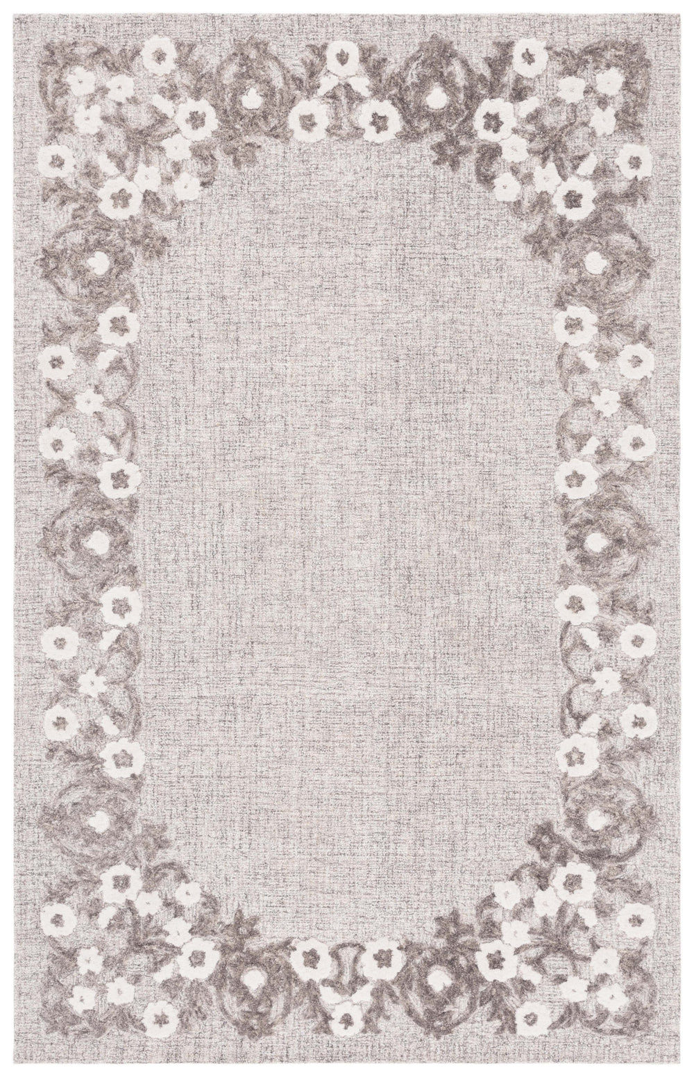 Safavieh Ebony Hand-tufted Wool-cotton Blend Area Rug - Timeless Elegance For Luxurious Home Decor Spaces Grey ,Ivory 80% Wool 20% Cotton Ebn360f-3