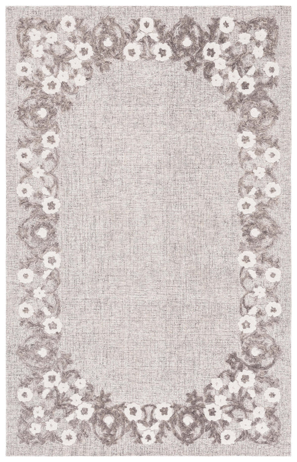Safavieh Ebony Hand-tufted Wool-cotton Blend Area Rug - Timeless Elegance For Luxurious Home Decor Spaces Grey ,Ivory 80% Wool 20% Cotton Ebn360f-3