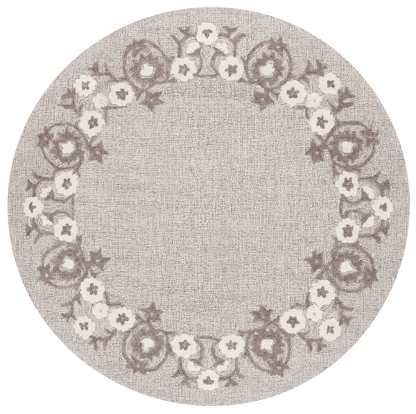 Safavieh Ebony Hand-tufted Wool-cotton Blend Area Rug - Timeless Elegance For Luxurious Home Decor Spaces Grey ,Ivory 80% Wool 20% Cotton Ebn360f-3