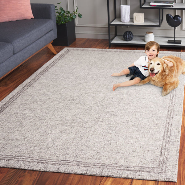 Safavieh Ebony Hand-tufted Area Rug: Timeless Elegance In Luxurious Wool Blend For Your Home Decor Needs Grey 80% Wool 20% Cotton Ebn361f-5