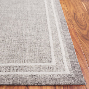 Safavieh Ebony Hand-tufted Area Rug In Grey And Ivory - Luxurious Wool And Cotton Blend For Elegant Living Spaces Grey ,Ivory 80% Wool,20% Cotton Ebn362f-4