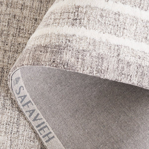 Safavieh Ebony Hand-tufted Area Rug In Grey And Ivory - Luxurious Wool And Cotton Blend For Elegant Living Spaces Grey ,Ivory 80% Wool,20% Cotton Ebn362f-4